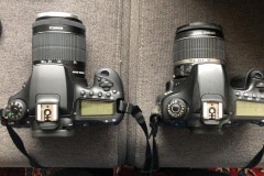 Links de 90D, rechts de 60D