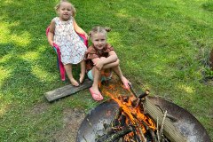 Knakworstjes op het vuur