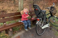 Even koekje eten onderweg, de laptop was mee want pappa had ondertussen achterwacht voor zijn werk