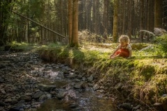 Nu al dol op water, hier zit ze echt te genieten