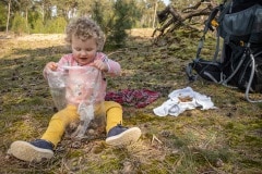 dennenappels verzamelen voor mamma