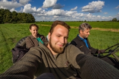 Selfie vanuit de Jeep