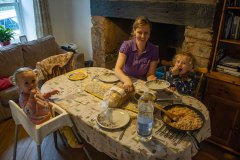 Avondeten in ons huisje