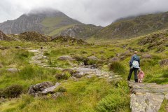 Onderweg naar Llyn Idwal werden we goed nat